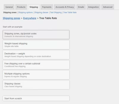 终级运费表单WooCommerce Tree Table Rate Shipping