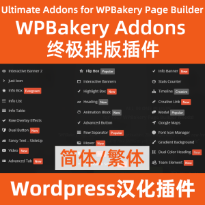 Complemento de tipografía definitivo de WPBakery Addons